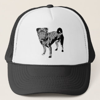 Mops Jack monochrom Trucker Hat
