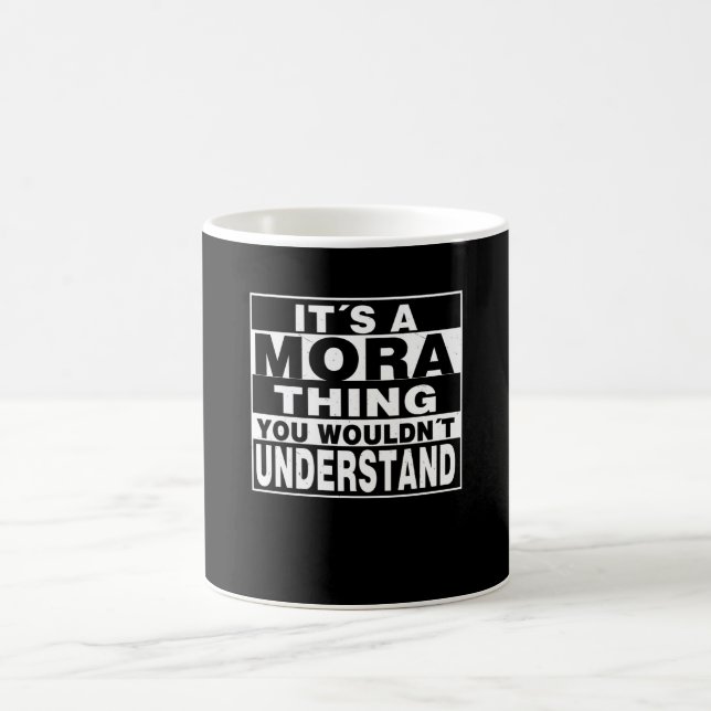 MORA Surname Personalized Gift Coffee Mug (Center)