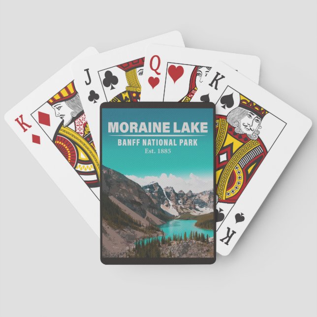 Moraine Lake Alberta Canada Banff National Park Poker Cards (Back)
