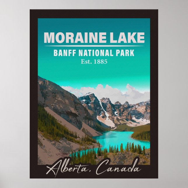 Moraine Lake Alberta Canada Banff National Park Poster (Front)