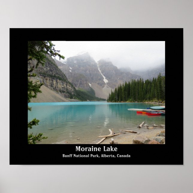 Moraine Lake, Alberta, Canada Landscape Design  Po Poster (Front)