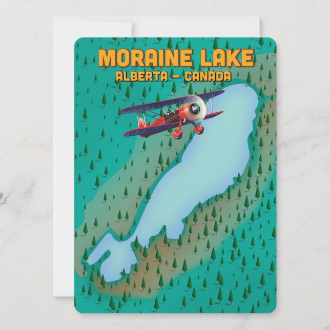 Moraine lake Alberta Canada Map (Front)