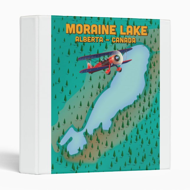 Moraine lake Alberta Canada Map 3 Ring Binder (Front/Spine)