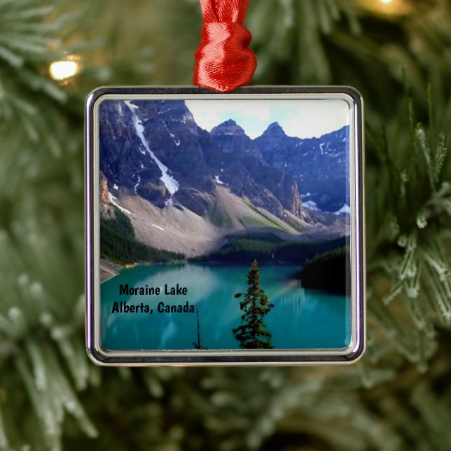 Moraine Lake Alberta Canada Metal Ornament (Tree)