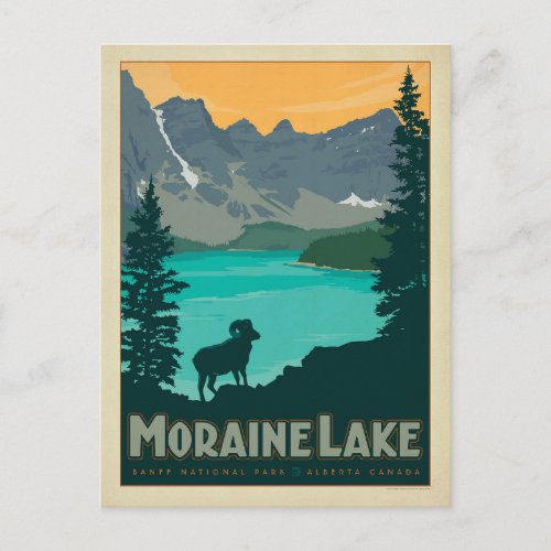 Moraine Lake Alberta Canada Postcard