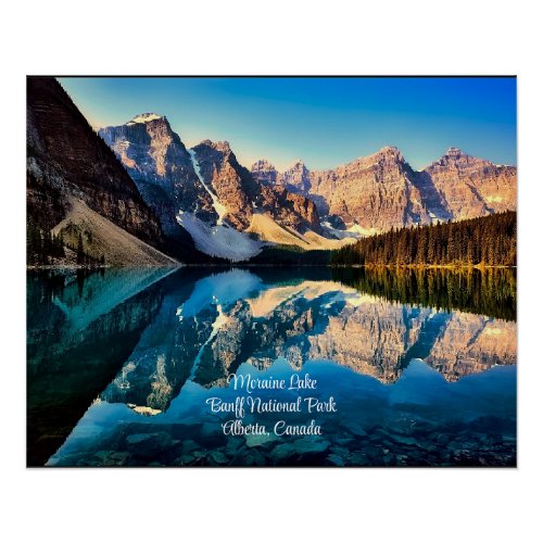 Moraine Lake Alberta Canada scenic Poster