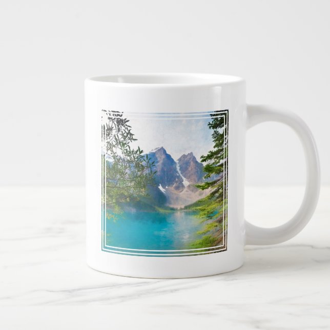 Moraine Lake and the Valley of Ten Peaks Giant Coffee Mug (Right)