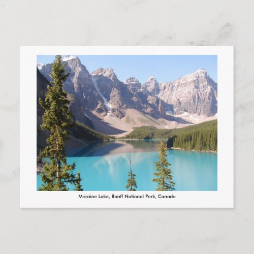 Moraine Lake  Banff National Park Canada Postcard