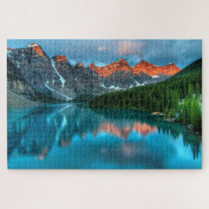 Moraine Lake Banff National Park Reflections Jigsaw Puzzle
