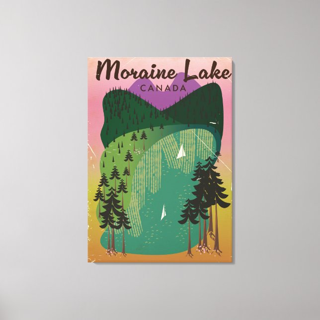Moraine lake Canada Canvas Print (Front)
