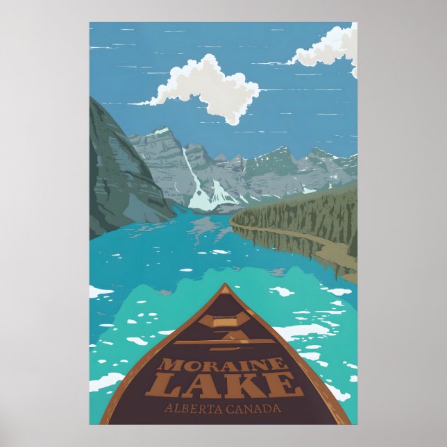 Moraine Lake Canada Travel Poster (Front)