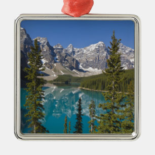 Moraine Lake, Canadian Rockies, Alberta, Canada 2 Metal Ornament