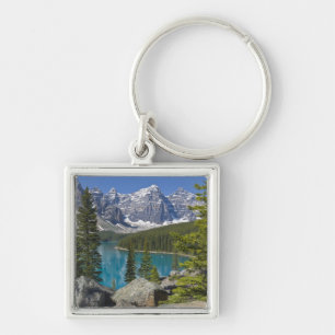 Moraine Lake, Canadian Rockies, Alberta, Canada Keychain