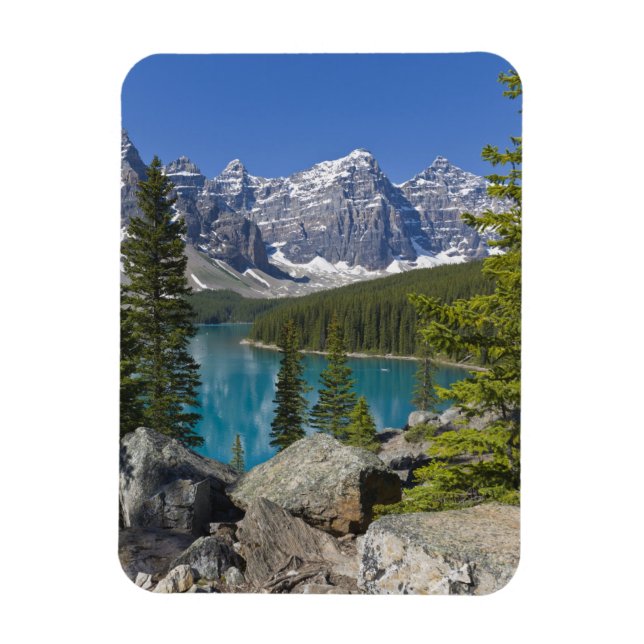 Moraine Lake, Canadian Rockies, Alberta, Canada Magnet (Vertical)