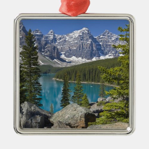 Moraine Lake Canadian Rockies Alberta Canada Metal Ornament