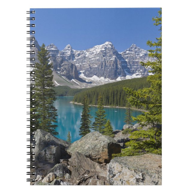 Moraine Lake, Canadian Rockies, Alberta, Canada Notebook (Front)