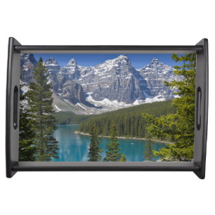 Moraine Lake, Canadian Rockies, Alberta, Canada Serving Tray