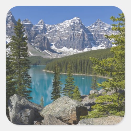 Moraine Lake Canadian Rockies Alberta Canada Square Sticker