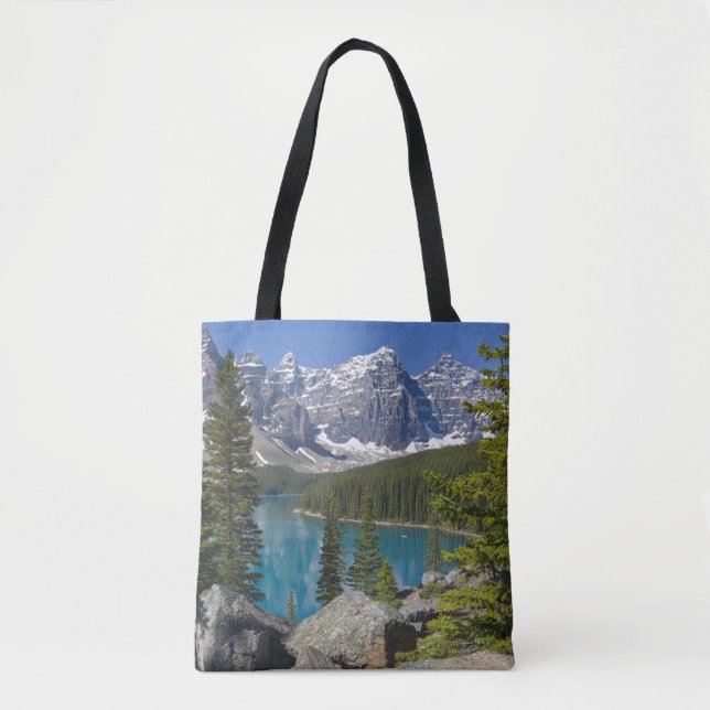 Moraine Lake, Canadian Rockies, Alberta, Canada Tote Bag (Front)