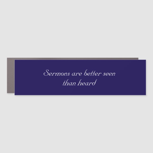 Moral behavior vs Christian sermon Car Magnet (Front)