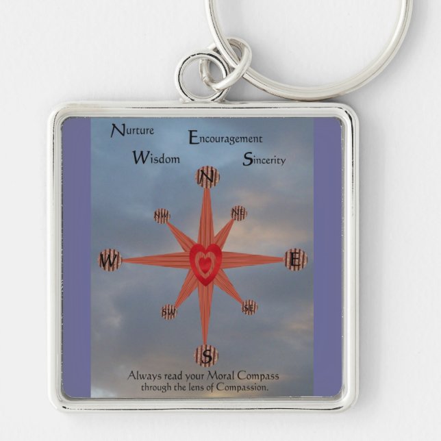 Moral Compass Keychain (Front)