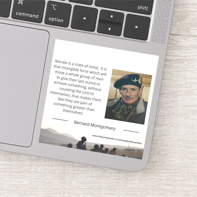 Morale is a State of Mind Sticker (Detail)