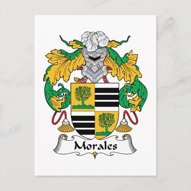 Morales Family Crest Postcard (Front)