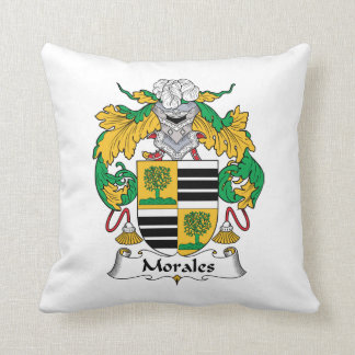 Morales Family Crest Throw Pillow