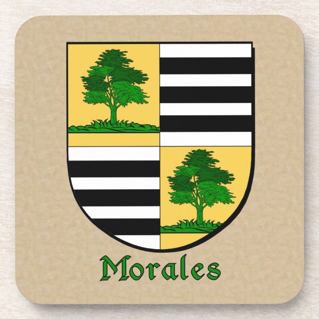 Morales Family Shield Drink Coaster (Front)