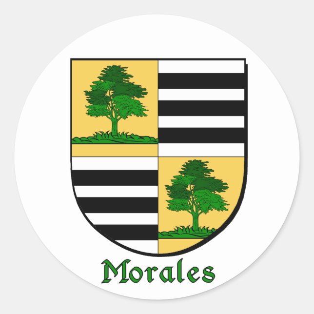 Morales Family Shield Stickers (Front)