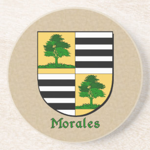 Morales Heraldic Shield Drink Coaster
