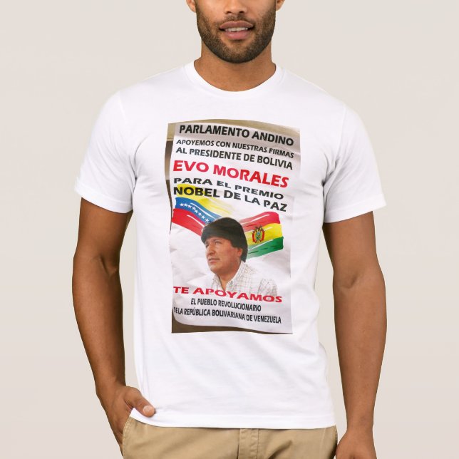 Morales Nobel Poster T-Shirt (Front)