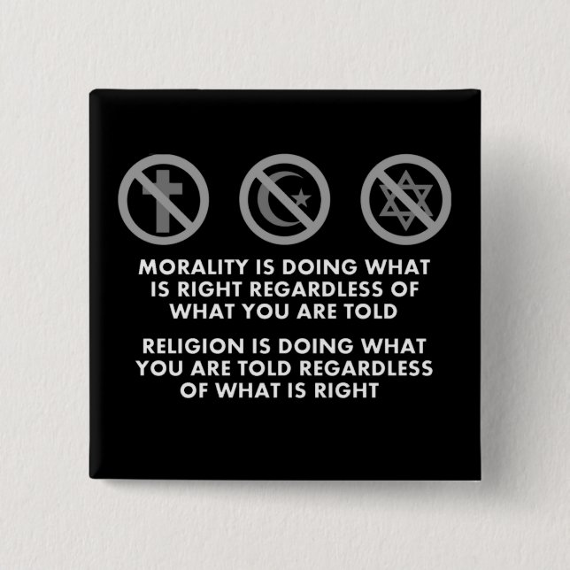 Morality and Religion Button (Front)