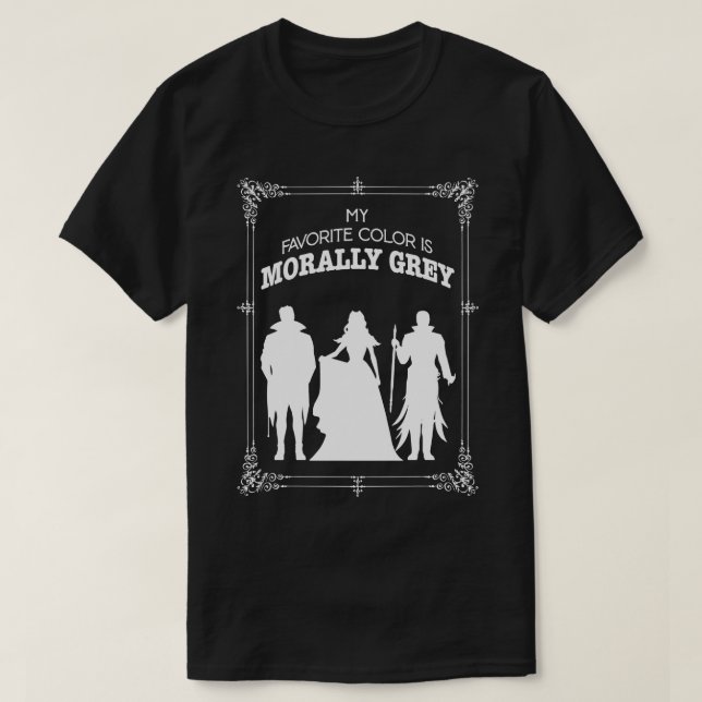 Morally grey Funny reading gift for book nerds boo T-Shirt (Design Front)