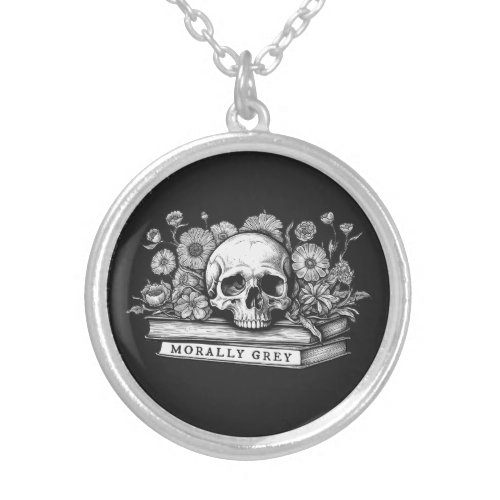 Morally grey romance books silver plated necklace