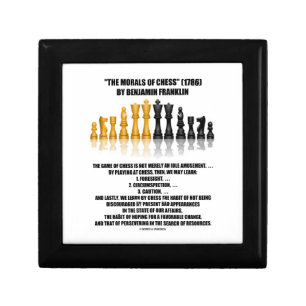 Morals Of Chess Benjamin Franklin Reflective Chess Gift Box