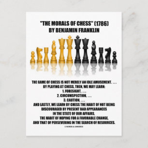 Morals Of Chess Benjamin Franklin Reflective Chess Invitation