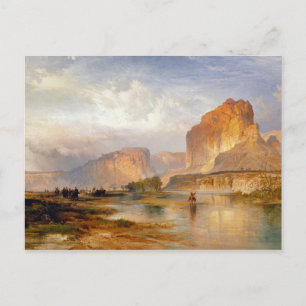 Moran Cliffs of Green River Painting Postcard