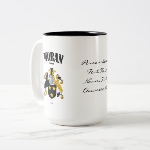 Moran Family Crest Translation  Meaning Two_Tone Coffee Mug