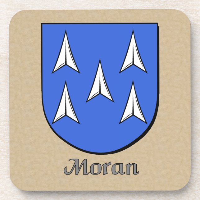 Moran Family Shield Drink Coaster (Front)