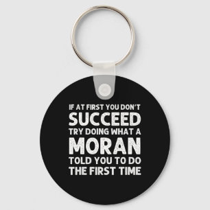 Moran Funny Surname Family Tree Birthday Reunion I Keychain