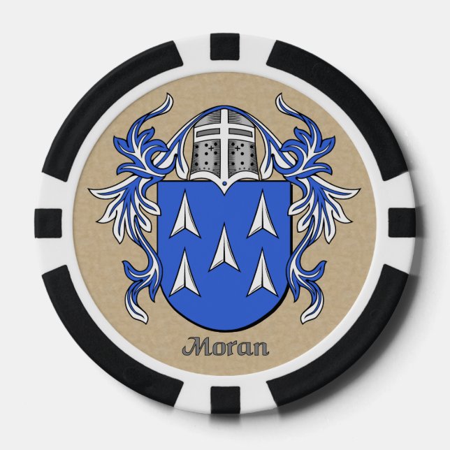 Moran Heraldic Arms Poker Chips (Front)