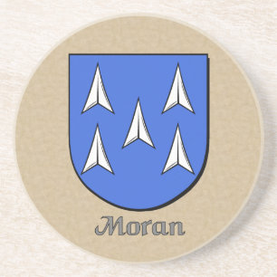 Moran Heraldic Shield Drink Coaster