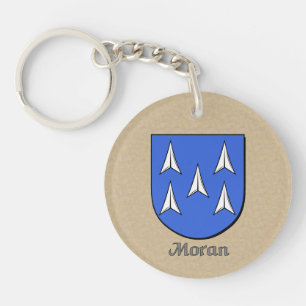 Moran Historical Shield and Spanish Flag Keychain