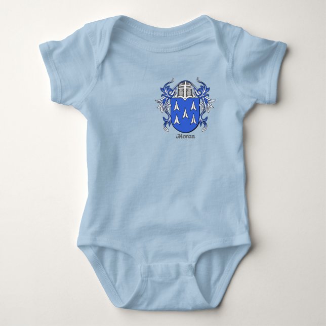 Moran Historical Shield with Helm and Mantle Baby Bodysuit (Front)