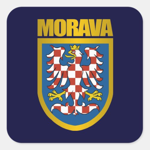 Morava Moravia Crest Square Sticker