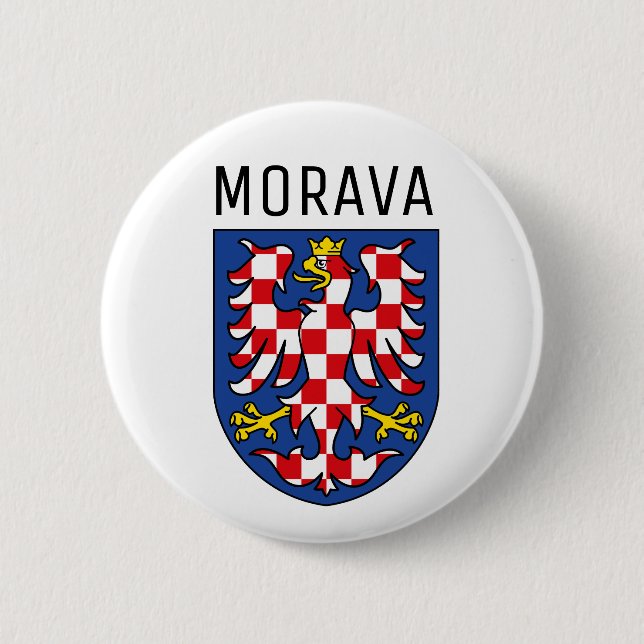 Moravia coat of arms - CZECHIA Button (Front)