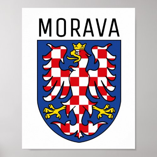 Moravia coat of arms _ CZECHIA Poster