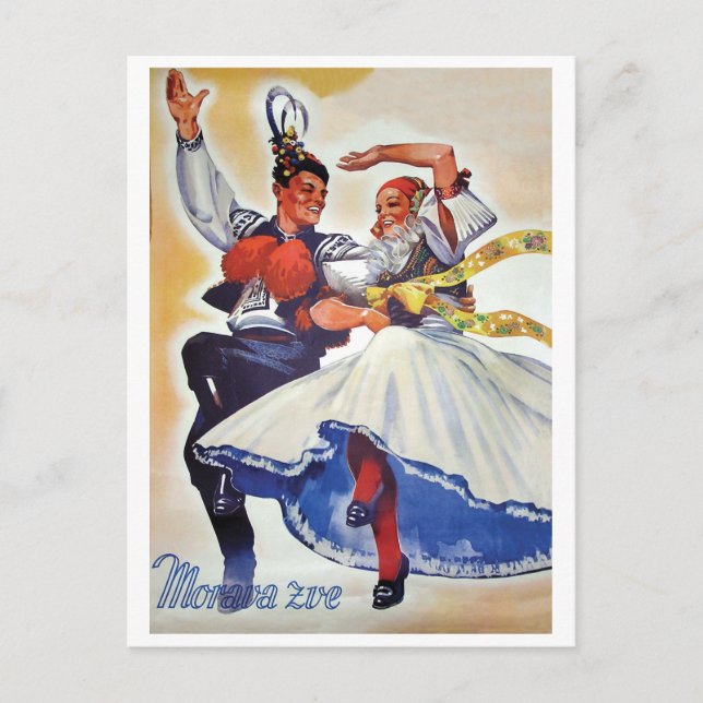 Moravia Folk Dance, Czech Republic Postcard (Front)