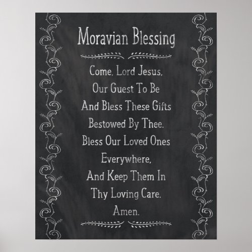 Moravian Blessing _ Old Salem Prayer Religious Poster